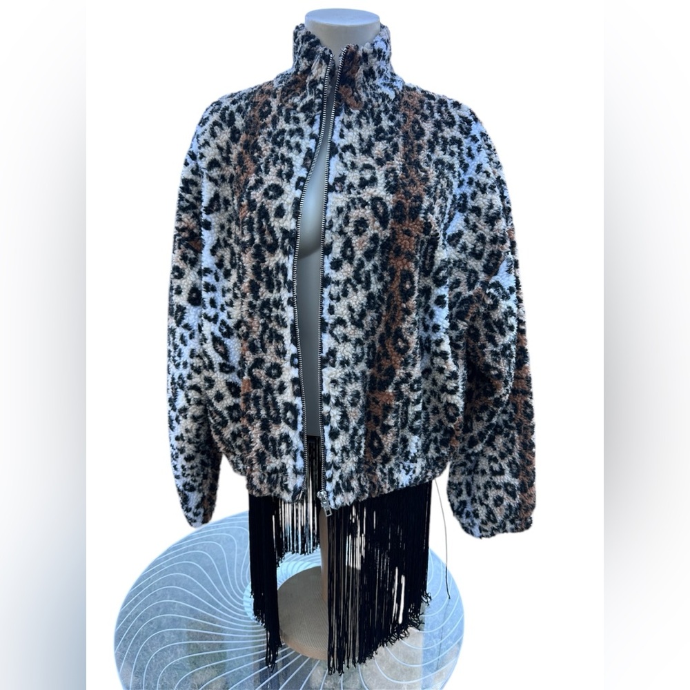 Leopard Sherpa Jacket